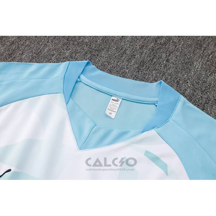 Tuta da Track di Felpa Manchester City 2024 Blu e Bianco